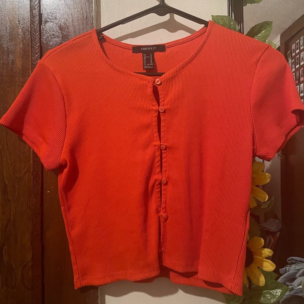 Orange Forever21 shirt